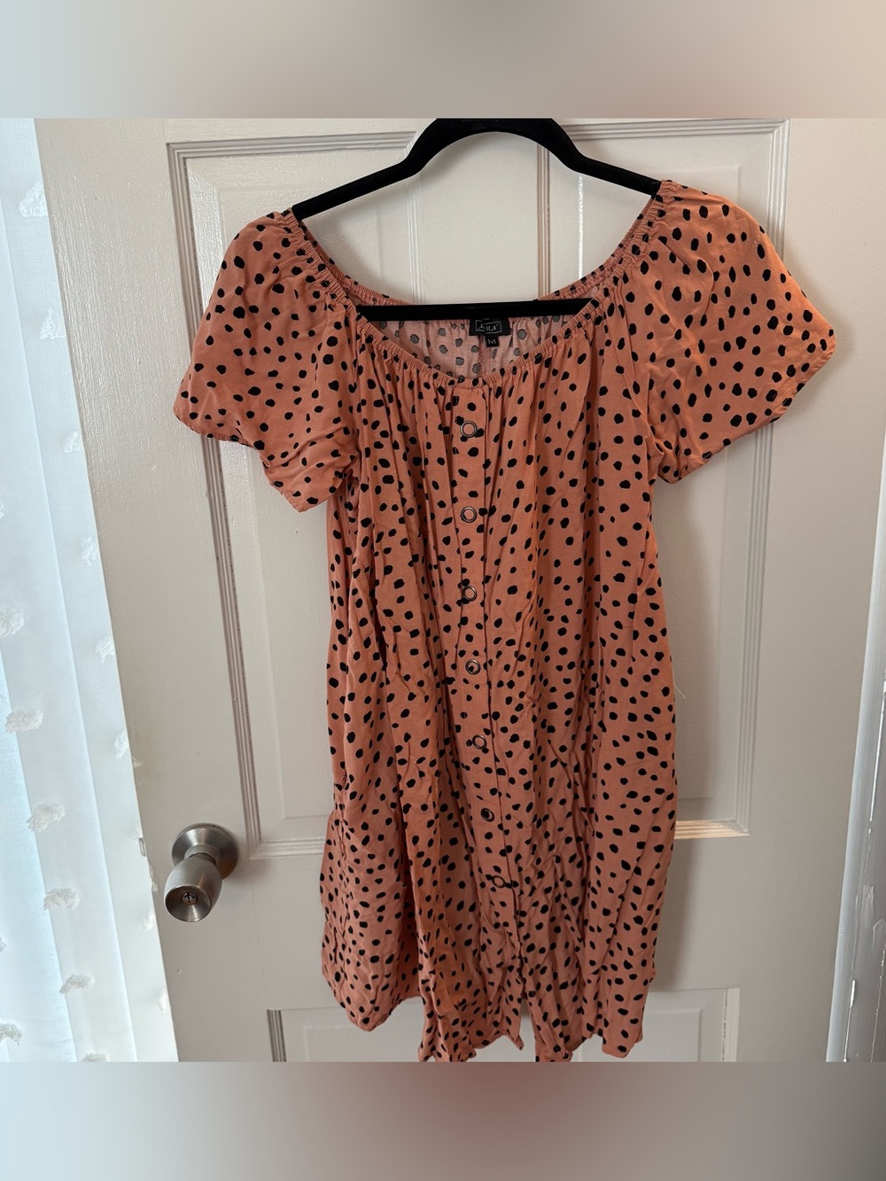 Lira Coral Polka Dot Dress